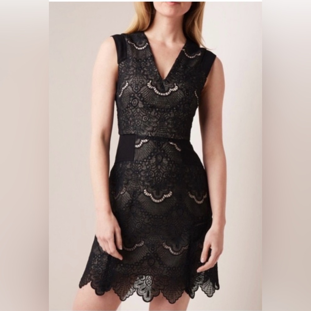 Reiss Gemina Dress - Black - Size 12